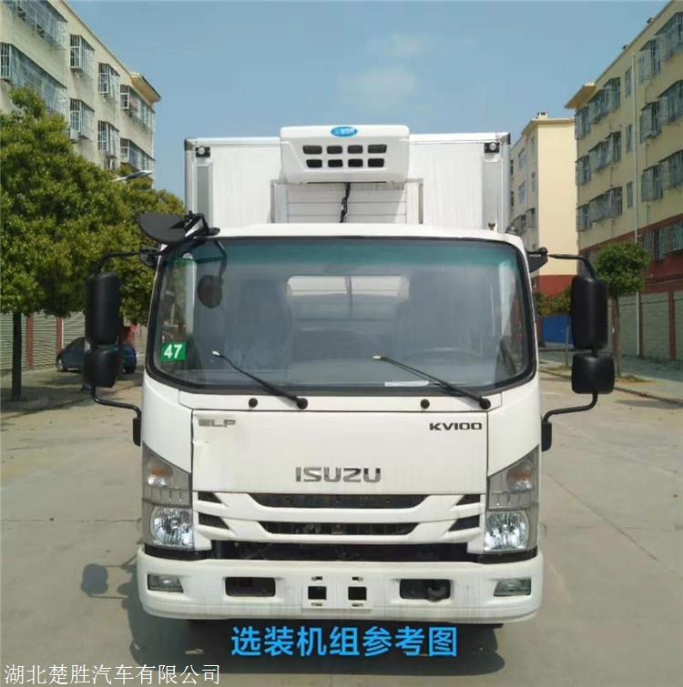 4米2庆铃五十铃KV100国六冷链车 箱式白条肉冷冻冷藏车